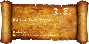 Kanka Bíbora névjegykártya